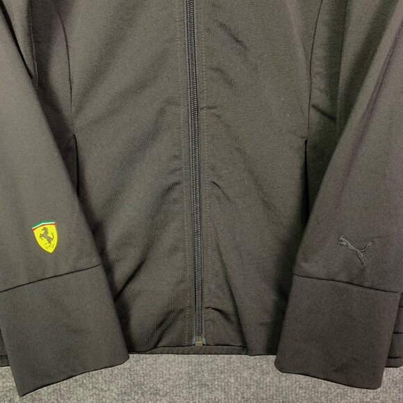 Puma Ferrari Jacket Long Sleeve Full Zip Track Black Size Small women - Picture 3 of 9